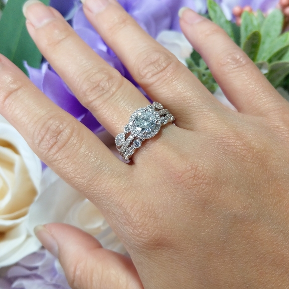 💎NEW💎3 PC S925 SIMULATED DIAMOND RING SET - Picture 10 of 10